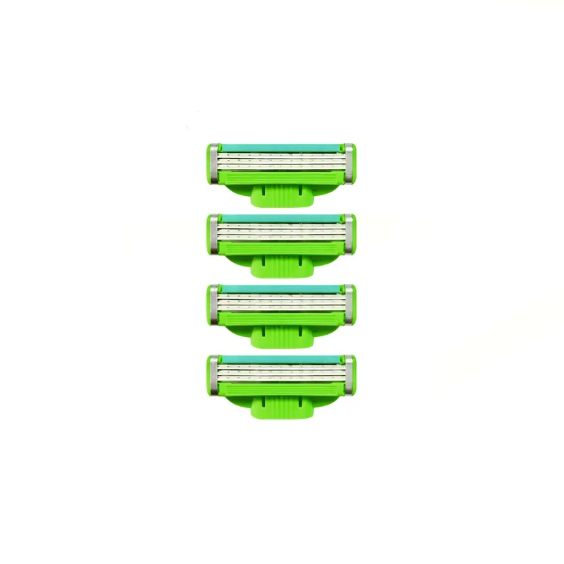 ماكينة حلاقة يدوية لإزالة الشعر مكونة من 3 طبقات للرجال ماكينة حلاقة سريعة وناعمة وآمنة مع شريط تزييت