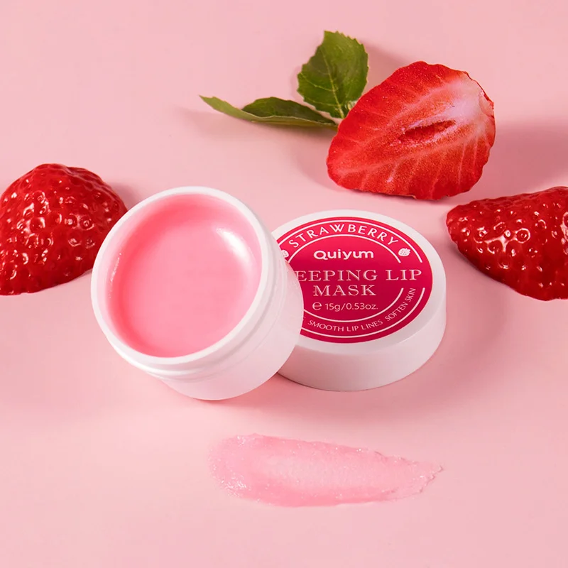 Aardbei Lightening Donkere Lippenbalsem Roze Exfoliatie Bleekcrème Verwijderen Dode Huid Lip Moisturizer Masker Producten Verzorging Schoonheid