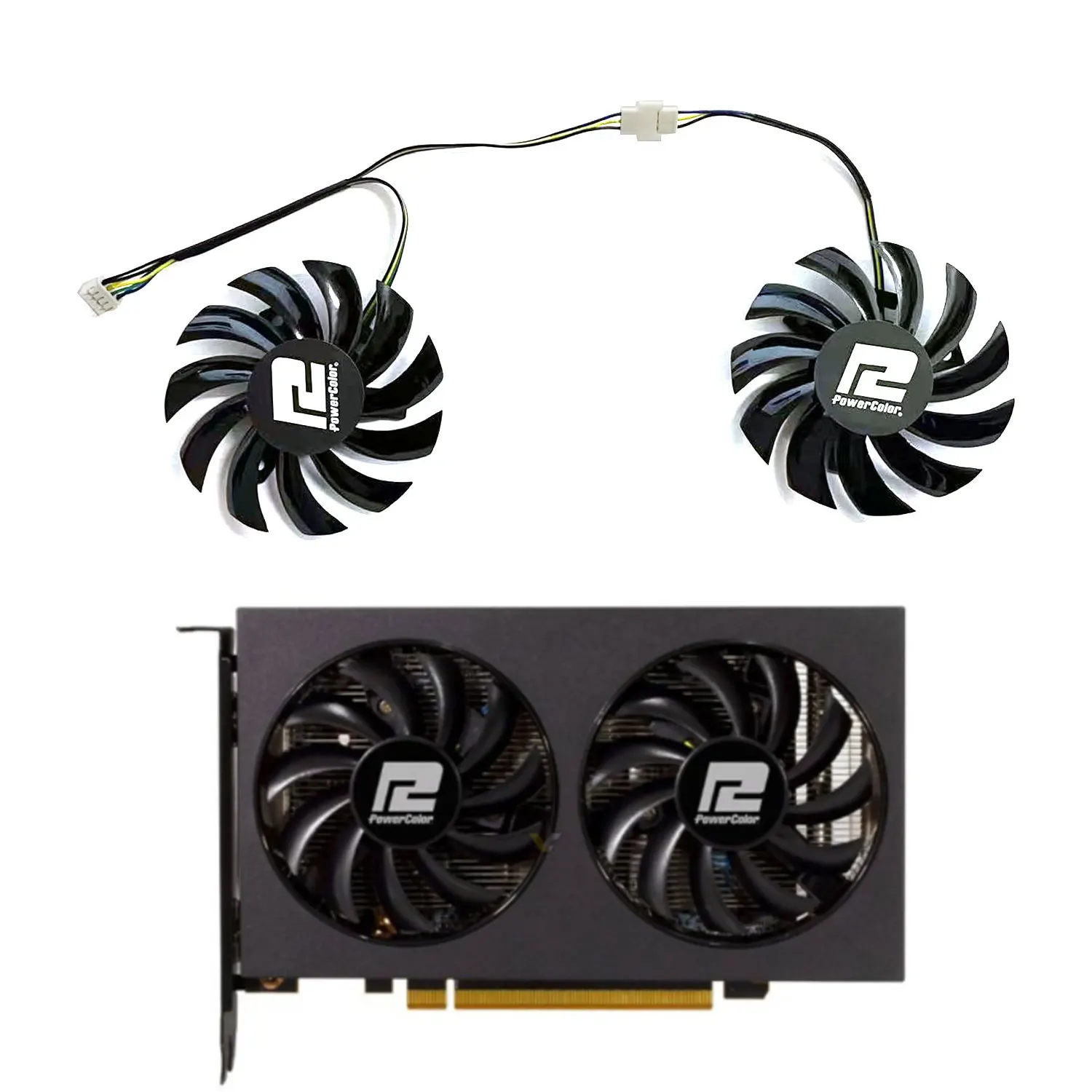 New 75MM 4PIN RX6500 XT GPU Fan for Powercolor Radeon RX 6500 XT 4GB Fighter Oc Grafische Kaart Vervangende Ventilator