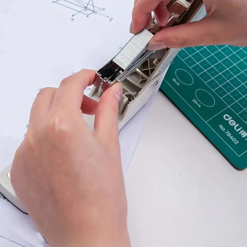 360-degree Rotating Desktop Stapler Metal Simple Labor-Saving Stapler Easy-Use Up To 25 Pages Paper Stapling Machine