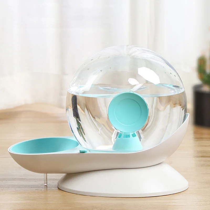 

Gravity Flow Cat Waterer-Bubble Fountain Design&Dry Whiskers Tech No Electricity Needed, Visible BPA-Free Tank for Multiple Cats