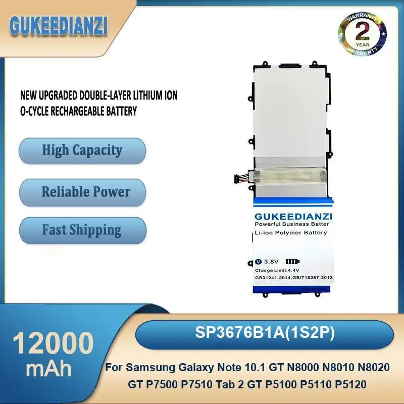 

Battery For Samsung Galaxy Note 10.1 GT N8000 N8010 N8020 P7500 P7510 Tab 2 P5100 P5110 P5120 S9 Plus S9+ FE S9FE+ X810 X816 S8