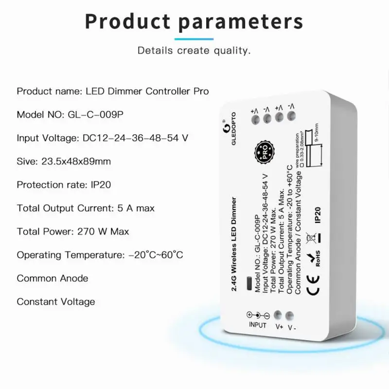 Controlador de tira Led de integración de hogar inteligente sin costuras, fácil Control con voz o aplicación Gledopto, mejora el ambiente con Rgb + cct