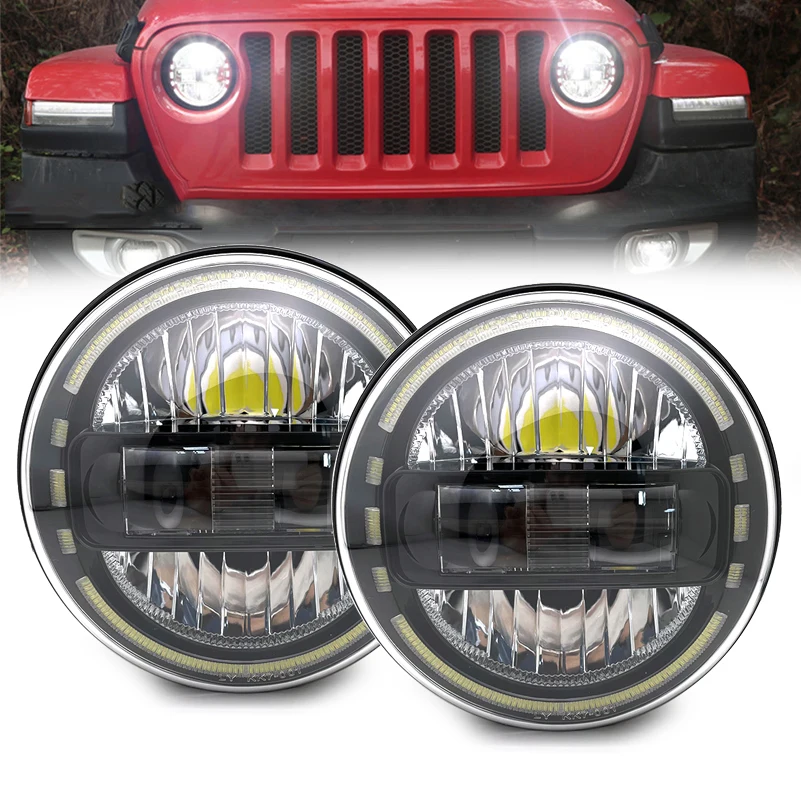 

DOT E-mark Approved 7 Inch LED Headlight Round For Jeep Wrangler JK TJ For Hummer H1 H2 For Suzuki Samurai Lada 4x4 urban Niva.