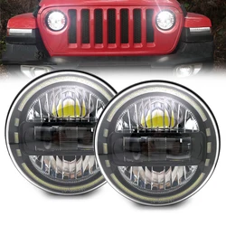 DOT E-mark Approved 7 Inch LED Headlight Round For Jeep Wrangler JK TJ For Hummer H1 H2 For Suzuki Samurai Lada 4x4 urban Niva.