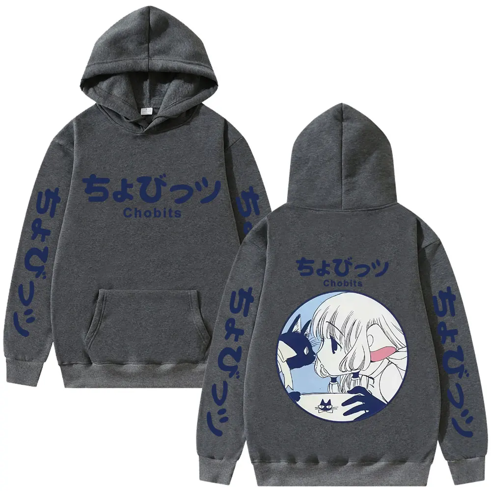 أنيمي Chobits هوديي الخريف الشتاء الرجال النساء Kawaii الكرتون طويلة الأكمام البلوز للجنسين عادية القطن Vintage البلوز هوديس