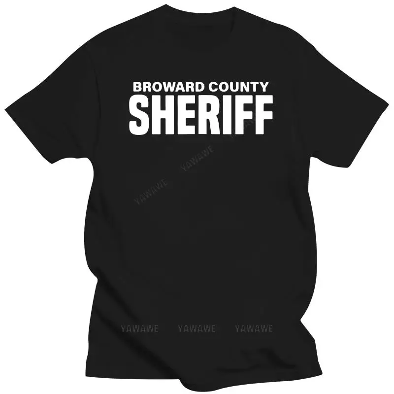 Beach man tee shirt fashion print brand men t-shirt Broward County Florida Sheriff Deputies Uniform Duty T Shirt male t-shirts