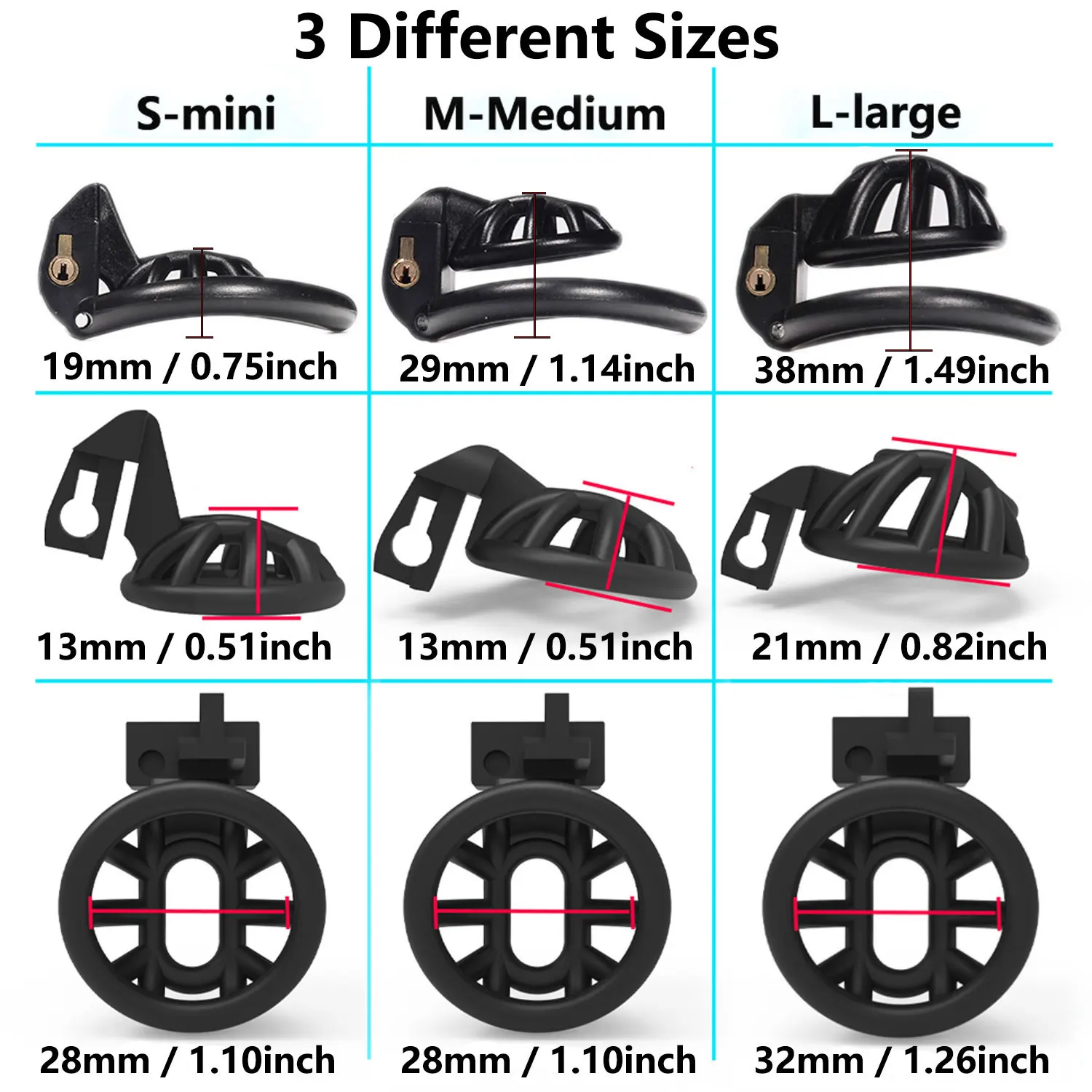 فريدورتش ذكر خفيف الوزن قفص العفة قفل 4 حلقات العذرية ثلاثية الأبعاد قفص عبودية لمنع الغش ممارسة الجنس لعبة Sextoy