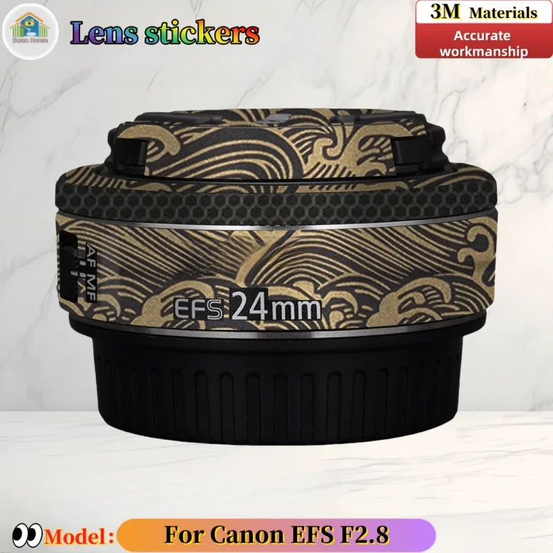 For Canon EF-S24 F2.8 Camera lens sticker, DIY skin, Precision tailoring wear-resistant protective film