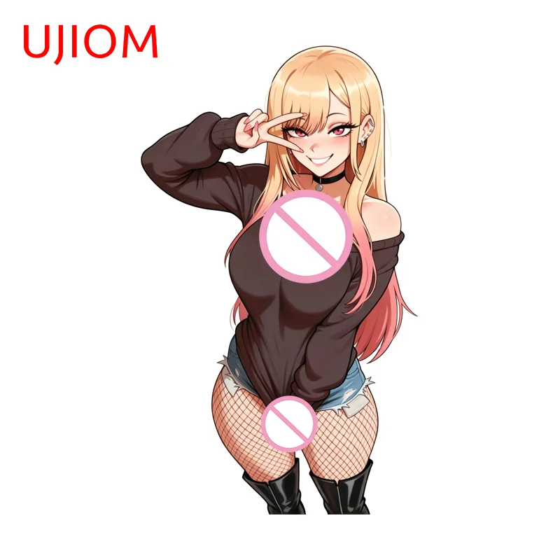 UJIOM Marin Kitagawa Animation Wall Sticker Sexy High Quality JDM Decal Perfect For Refrigerator Storage Flask Computer Hos