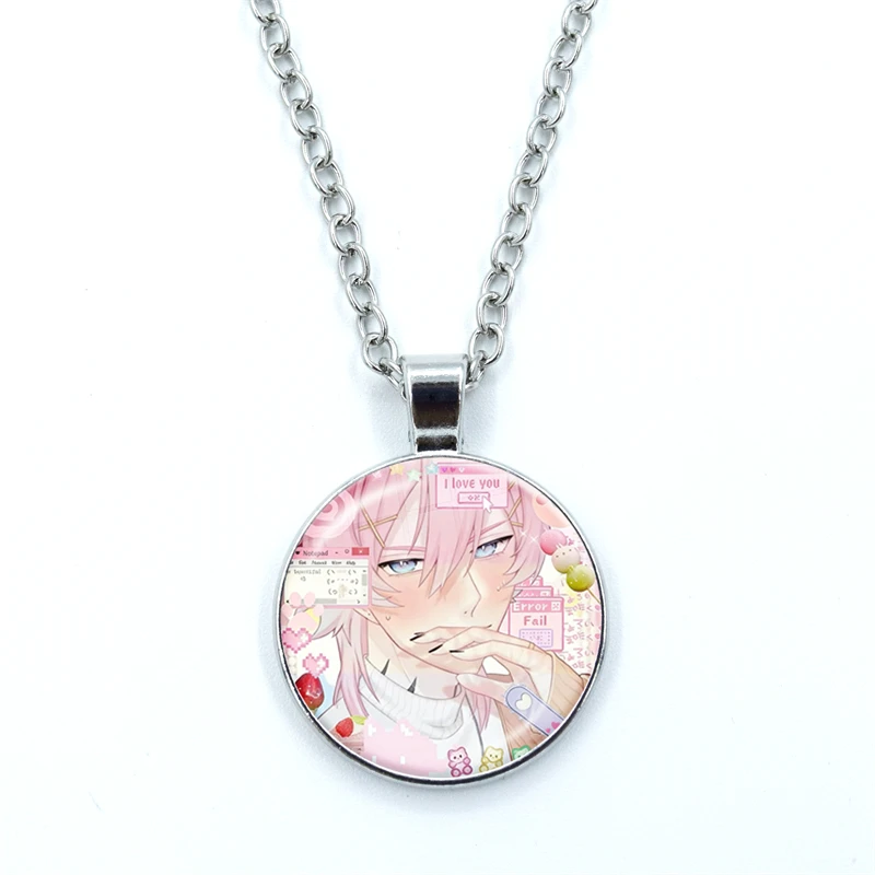 Ren 14 Days with You Halskette für Damen, Schmuck mit Cabochon-Glasanhänger, modische Statement-Kristallkette, Großhandel