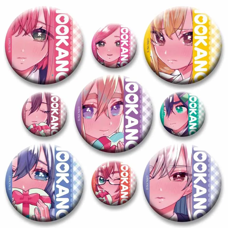 Cute Anime The 100 Girlfriends Who REALLY Love You Enamel Pins Handmade Snap-in Brooch Cartoon Karane Shizuka Cosplay Badge Gift