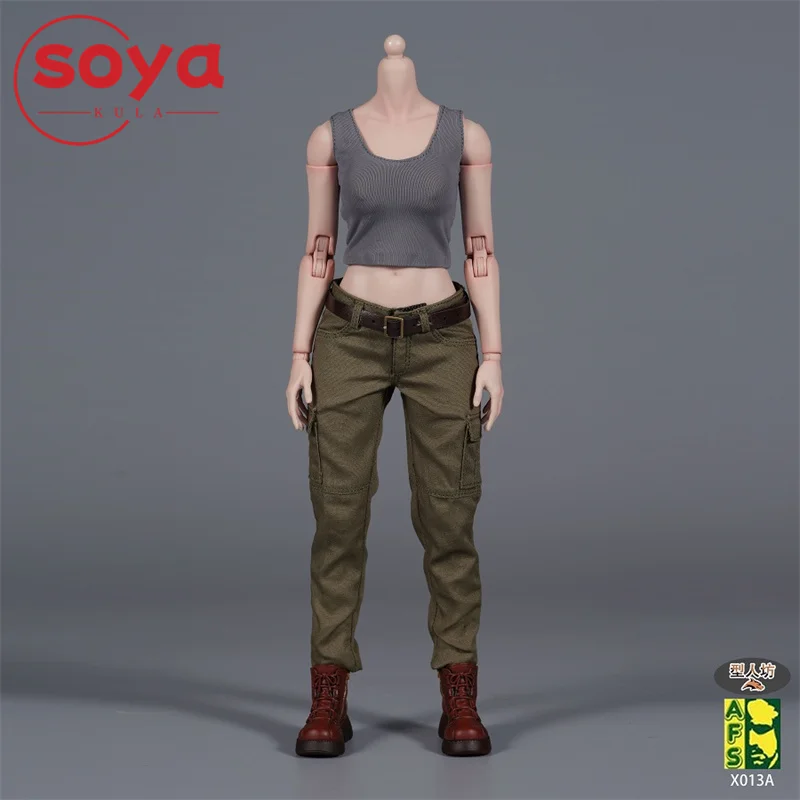 AFS X013-ropa táctica femenina a escala 1/6, chaleco de combate, pantalones de trabajo, modelo de ropa para muñecas corporales de figura de acción de soldado de 12"