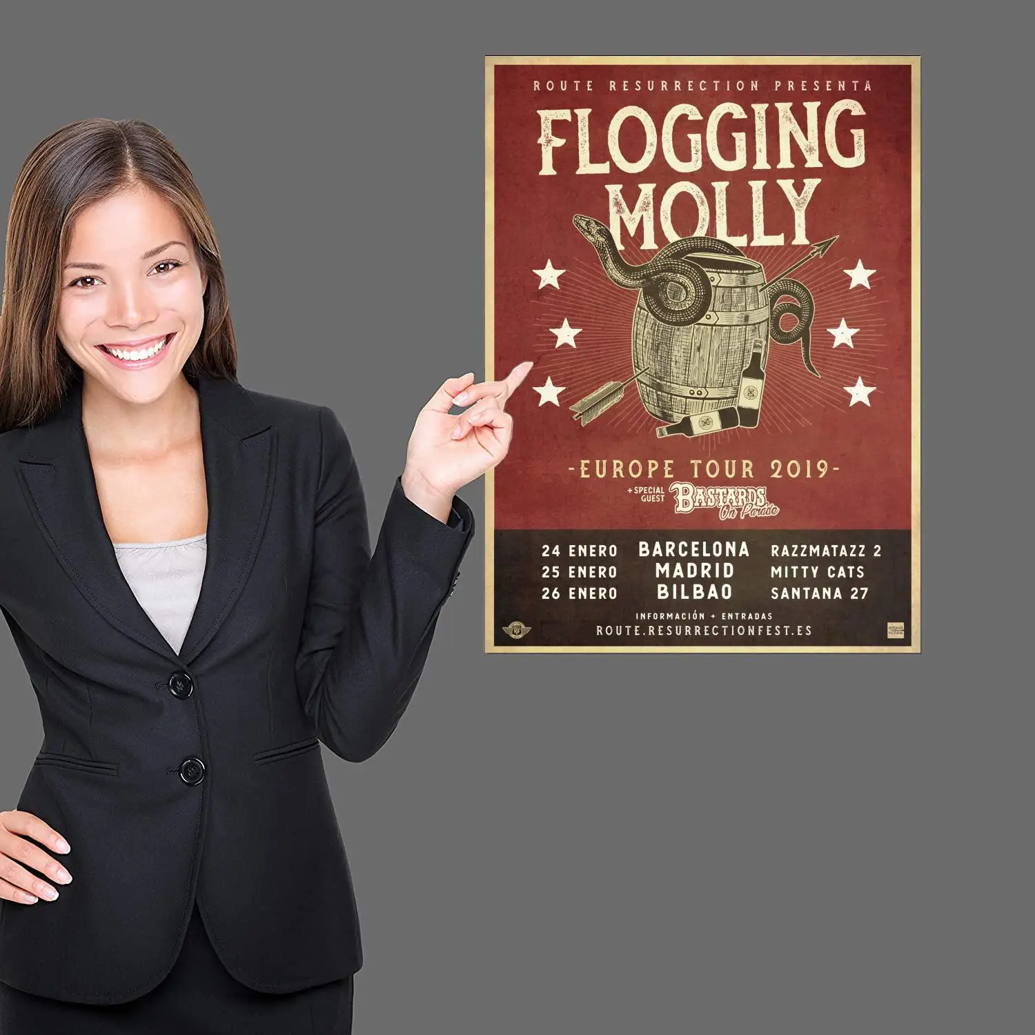 Flogging Molly Poster Painting 24x36 Wall Art Canvas Posters Personalized Gift Modern Family bedroom Decoration Art Poster