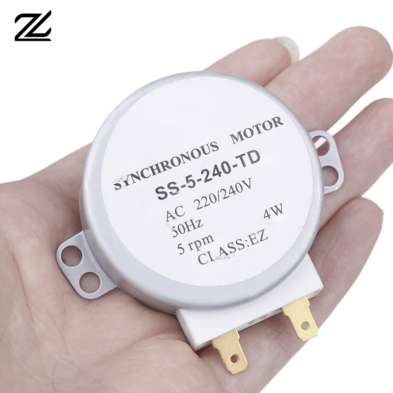 SS-5-240-TD 220/240V 4W 5RPM Micro Synchronous Motor For Warm Air Blower 50Hz Microwave Oven Tray Motor