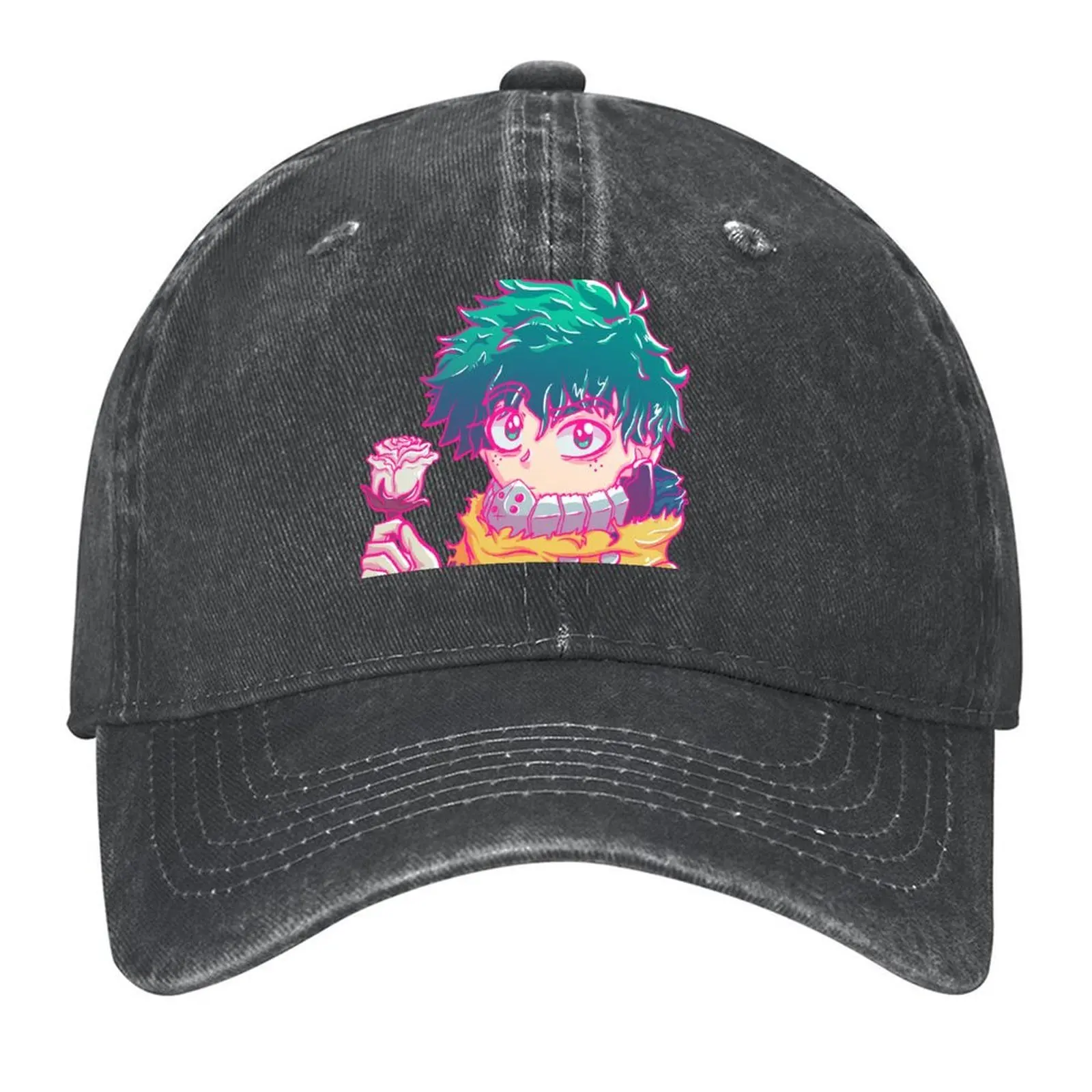

Vigilante Deku with rose Baseball Cap Hat Man For The Sun luxury caps Hat men Streetwear Woman Hats Men's