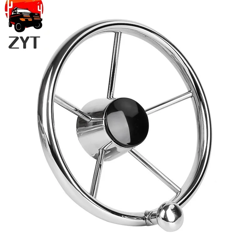 brand-new-1pc-steel-marine-steering-wheel-with-forged-shaft-rotary-grip-suitable-for-yachts-speedboats-trucks-rvs