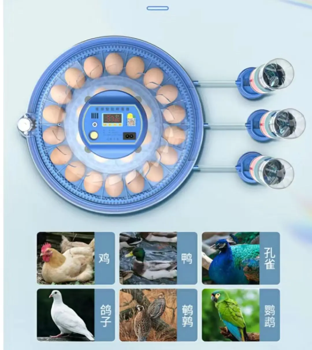 20/24/36/56/96/112 Eggs Chicken Egg Incubator   Full-automatic Poultry Egg Incubator