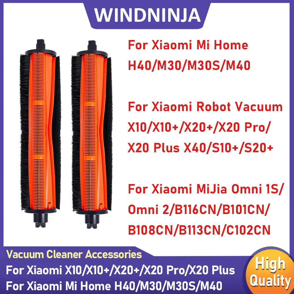 Fit For XiaoMi X10/X10+/X20+/X20 Plus/S20+ For Mi Home M30S/M40 For Mijia Omni 1S Vacuum Anti-Tangle Cutting Main Brush Parts