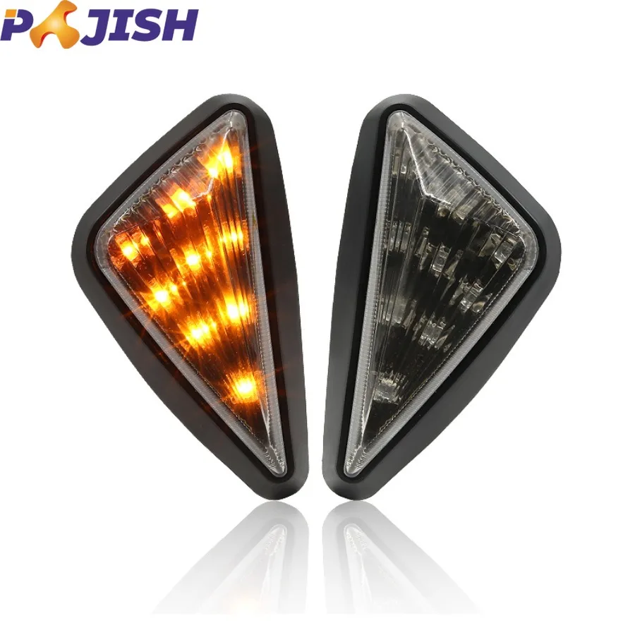 

2PCS Universal Modified Accessories 12V Yellow LED Motorcycle Triangle Turn Signals Lights Indicator Blinker Lamp