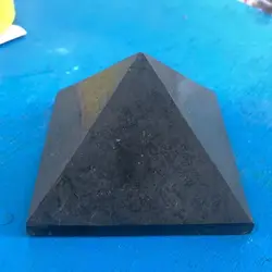 6CM Natural Crystal Schungite Black Shungite Pyramid Tower Energy Quartz Reiki Stones For Healing Fengshui Meditation Decoration