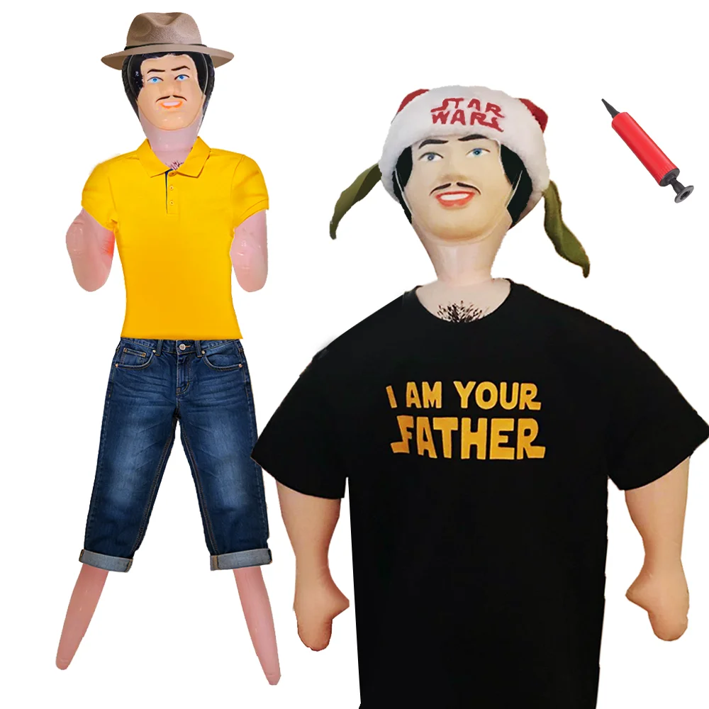 Male Inflatable Life Size Blow Up Doll for Men Bachelor Party Favors and Decorations Accessories, Funny Bachelorette No Clothes