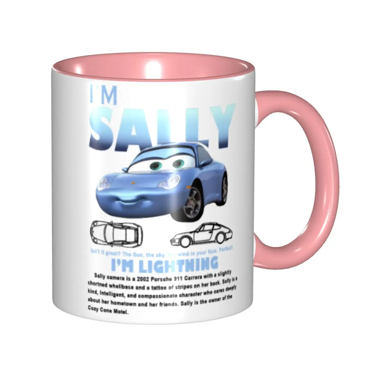 I'm Lightning Sally Merch Mugs Cute Mcqueen Cars Coffee Cup Gift For Girl Women