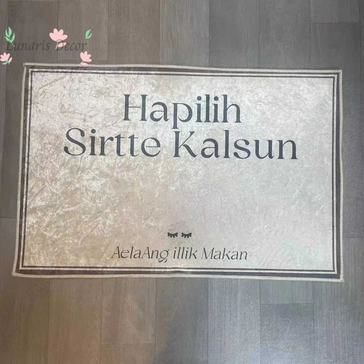 Non-slip foot pad Haplih European foot pad gold diamond fleece fabric Nordic simple Internet celebrity