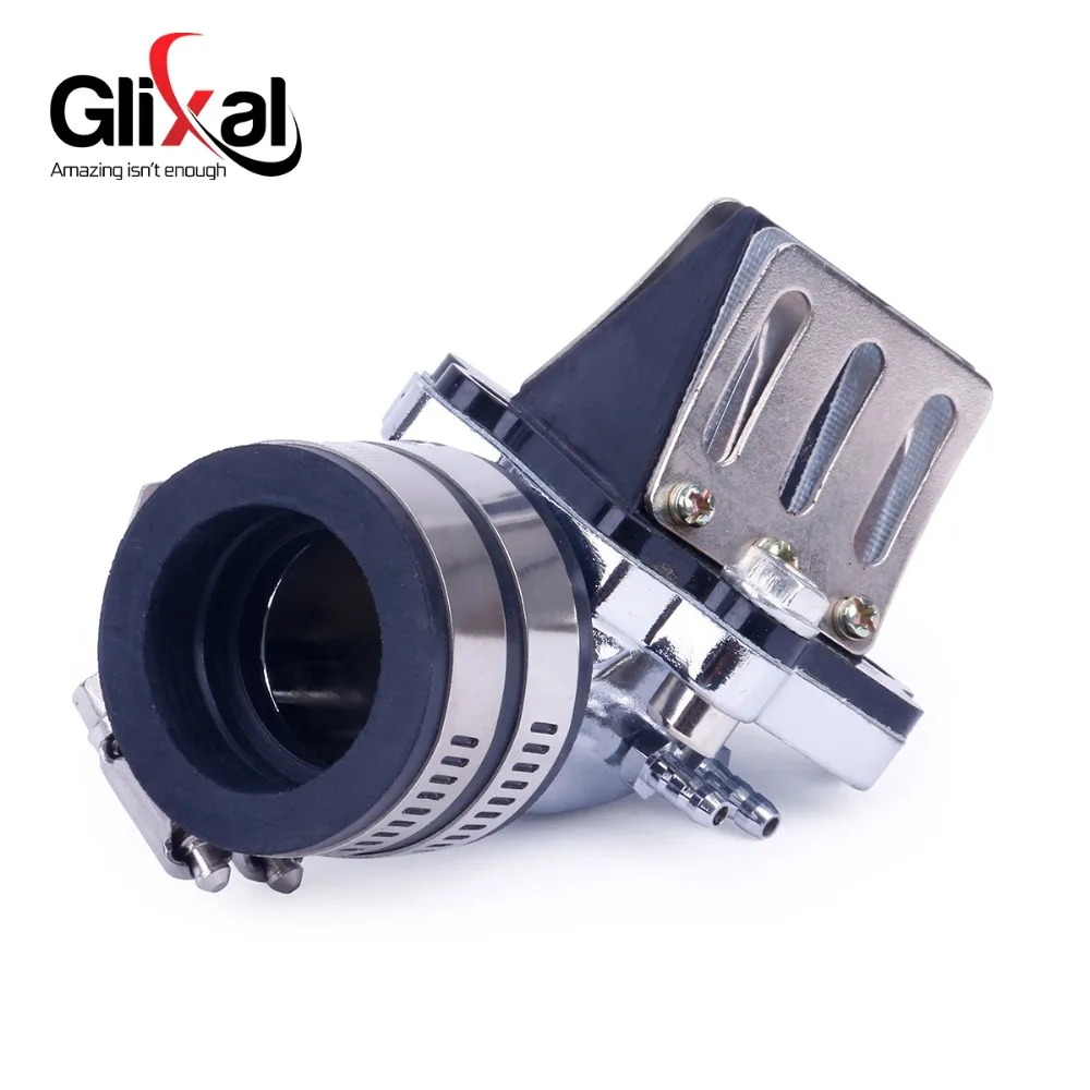 Glixal High Performance Racing Intake Manifold with Reed Valve for 1PE40QMB 2T Jog 50 3KJ Jog 90 4DM BWS ZUMA VINO Engine