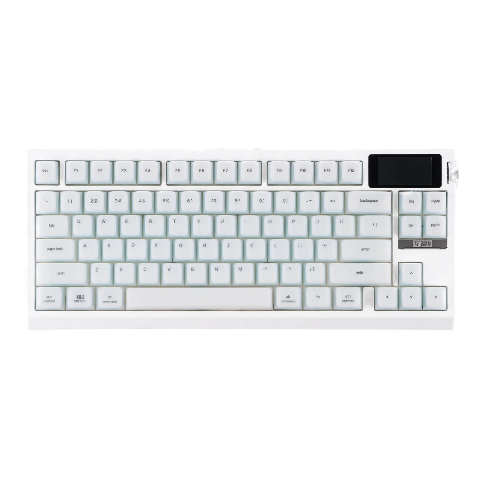 EPOMAKER G84 PRO 80% ANSI US QWERTY Układ Klawiatury Mechanicznej Gamingowej Przewodowa/Bluetooth/Bezprzewodowa 2.4Ghz z Ekranem Szklanym i Metalowym Pokrętłem — zdjęcie produktu 2