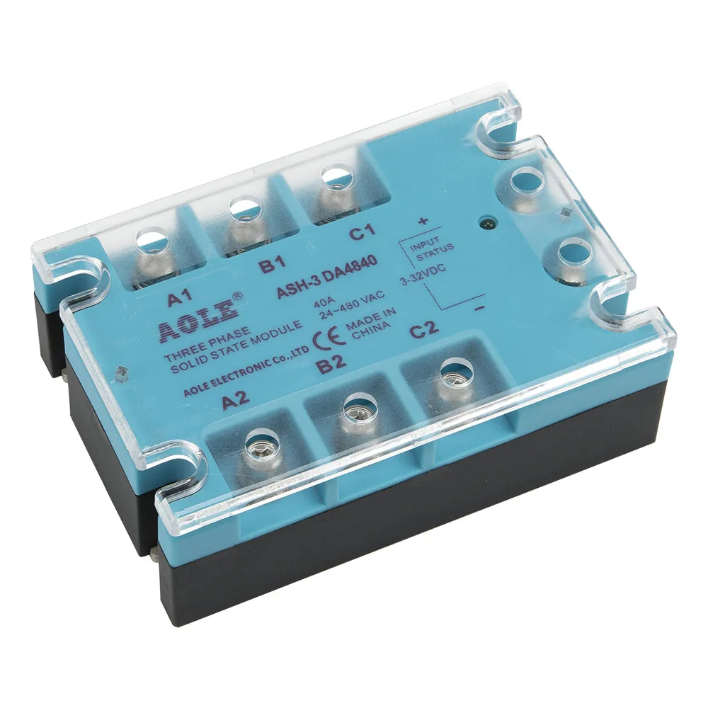 

TSR-40DA three phase DC to AC 40A 90-480VAC solid state relay / SSR ASH-3 DA4840