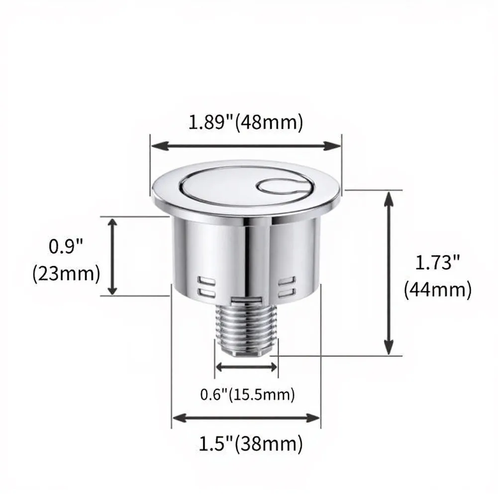 

Water Saving Dual Flush Button Fits For A822505500 Chrome Plated Toilet Cistern Push Button Replacement Toilet Tank Push Switch