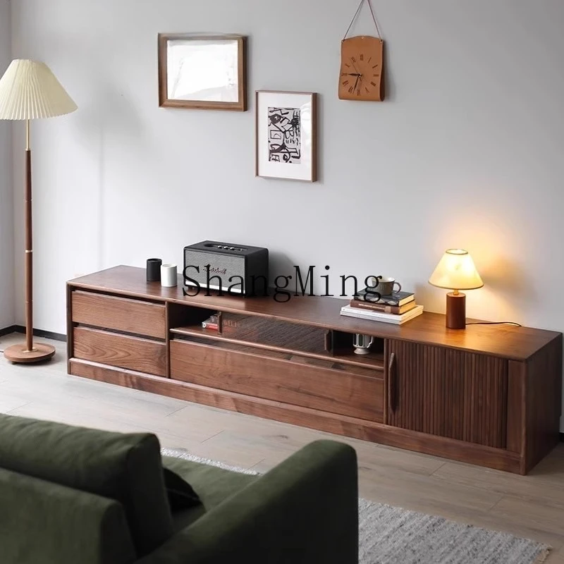 

ZYY solid wood TV cabinet simple audio-visual cabinet household living room storage storage cabinet