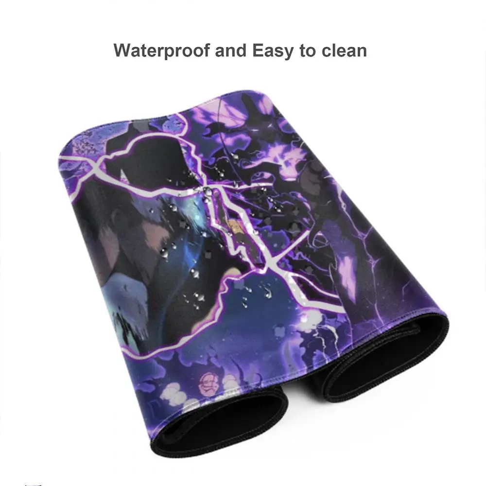 Solo Leveling Mouse Pad Tablet Mouse Pad Laptop XL Desktop Mouse Pad Lucu HD Rainbow Gaming Keyboard Pad, Csgo Player, 90x40