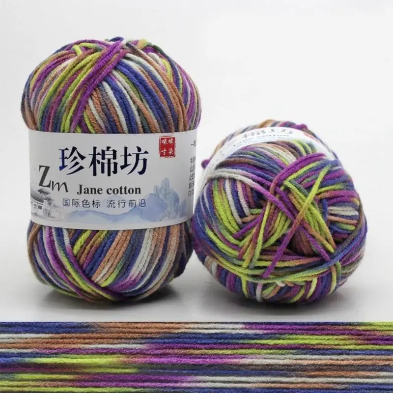 39BB sợi len tay dệt kim loại thuốc nhuộm sợi áo len găng tay bằng sợi len crochet sợi len
