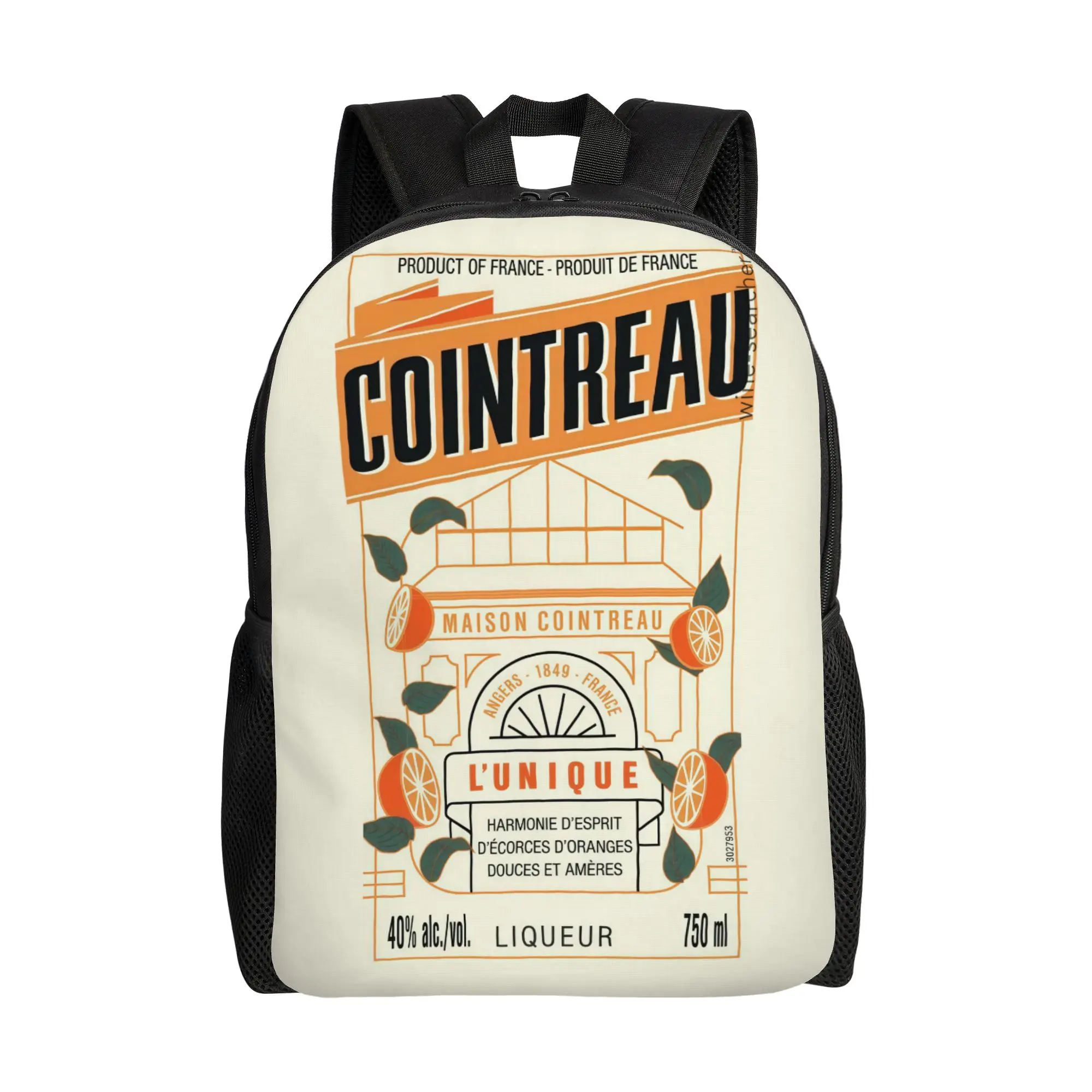 

CCointreau L'unique Art Deco Label CCointreau Backpack Students Daily Large Capacity Schoolbag Back To School Season