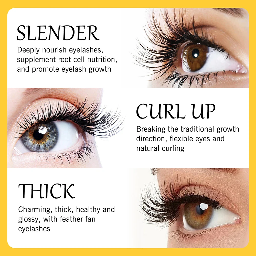 Natural Eyelash Growth Serum Nourishing Fast Eyelashes Enhancer Longer Thicker Fuller Lashes Eyebrows Lift Eye Care Products