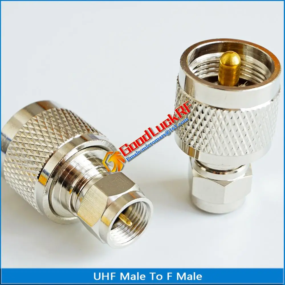 

1X Pcs PL259 PL-259 SO239 SO-239 UHF Male to F Male Plug UHF to F TV Brass Straight RF Connector Coaxial Adapters