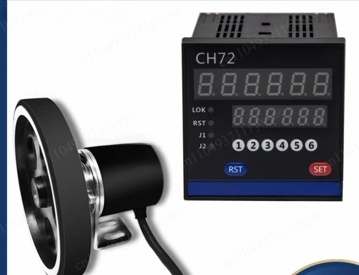 Electronic digital length counter with encoder, length measuring tool