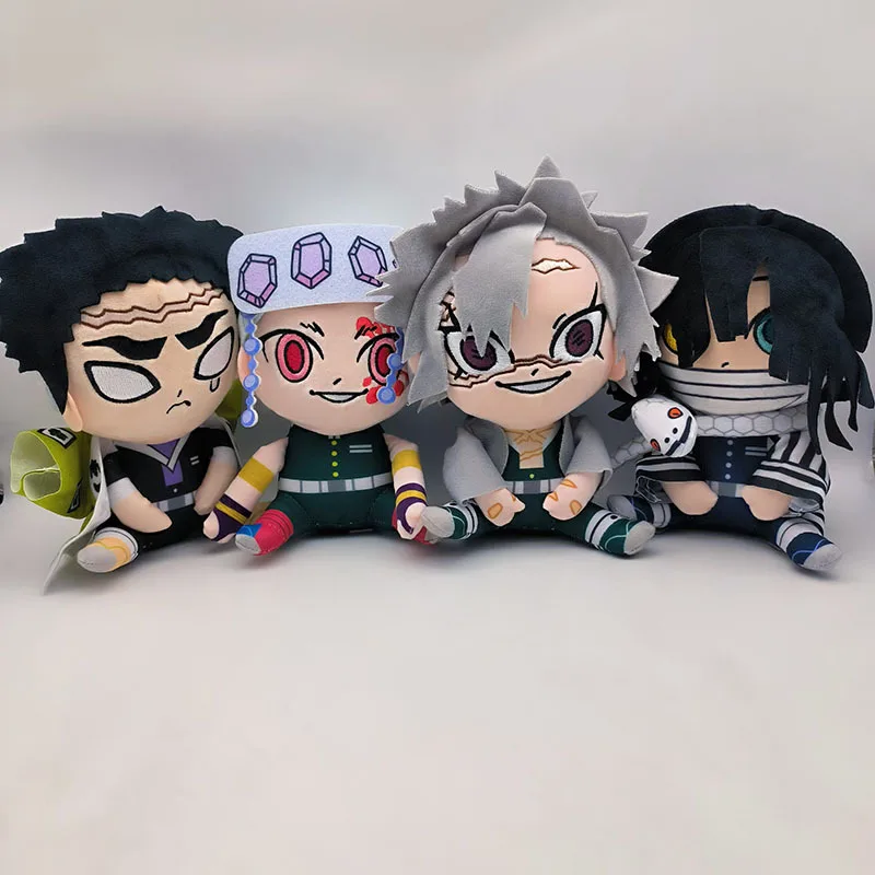 20cm Anime Demon Slayer Plush Toys Cartoon Figure Kyoumei Iguro Obanai Sanemi Uzui Tengen Doll Stuffed Plush Toys Children's Bir