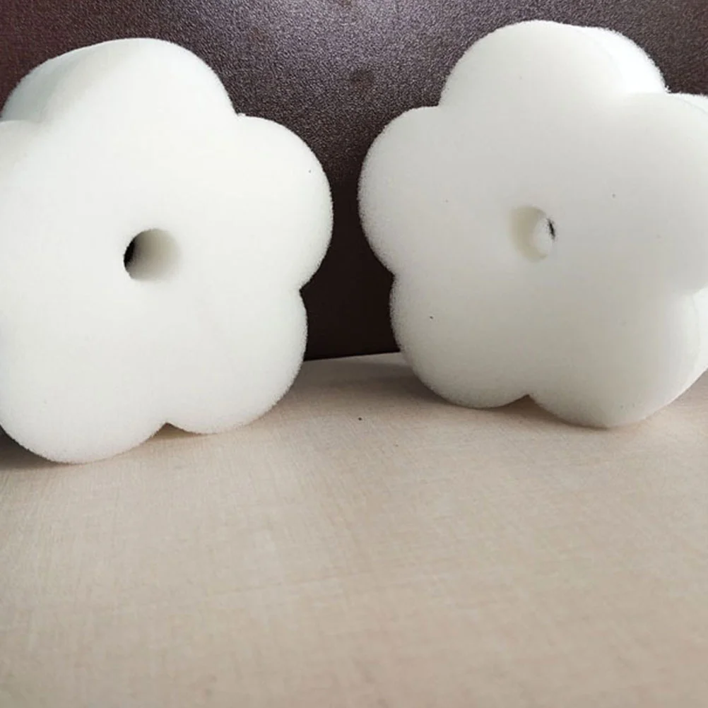 24pcs White Flower Shaped Sponge Filter Oil-Absorbing Filter Sponge Convenient for Hot Tub Swimming