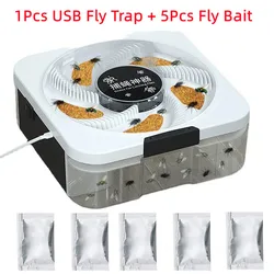 Nuova presa USB Flycatcher con esca Fly-killing Fly artefatto domestico automatico elettrico cattura trappola per mosche trappola per mosche Indoor Outdoor