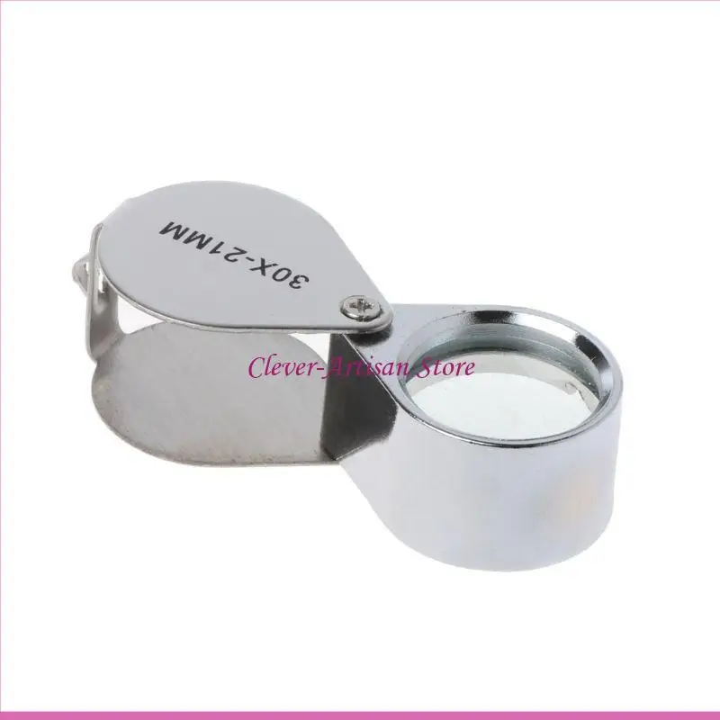 E06B Gioielli Diamond Eye Lupe Lumpier Nicchia tripletta vetro Gioiellieri 30x21mm