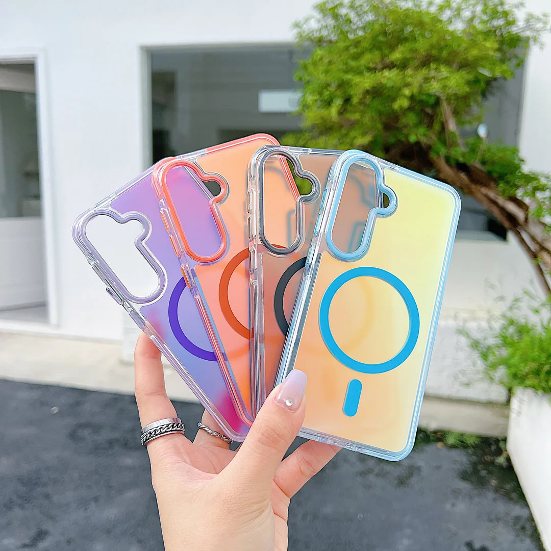 

High End Anti-Slip Anti-Drop Color Change Case For Samsung Galaxy S24 Plus S25 S26 Ultra A56 A36 Magnetic Wireless Charge Cover