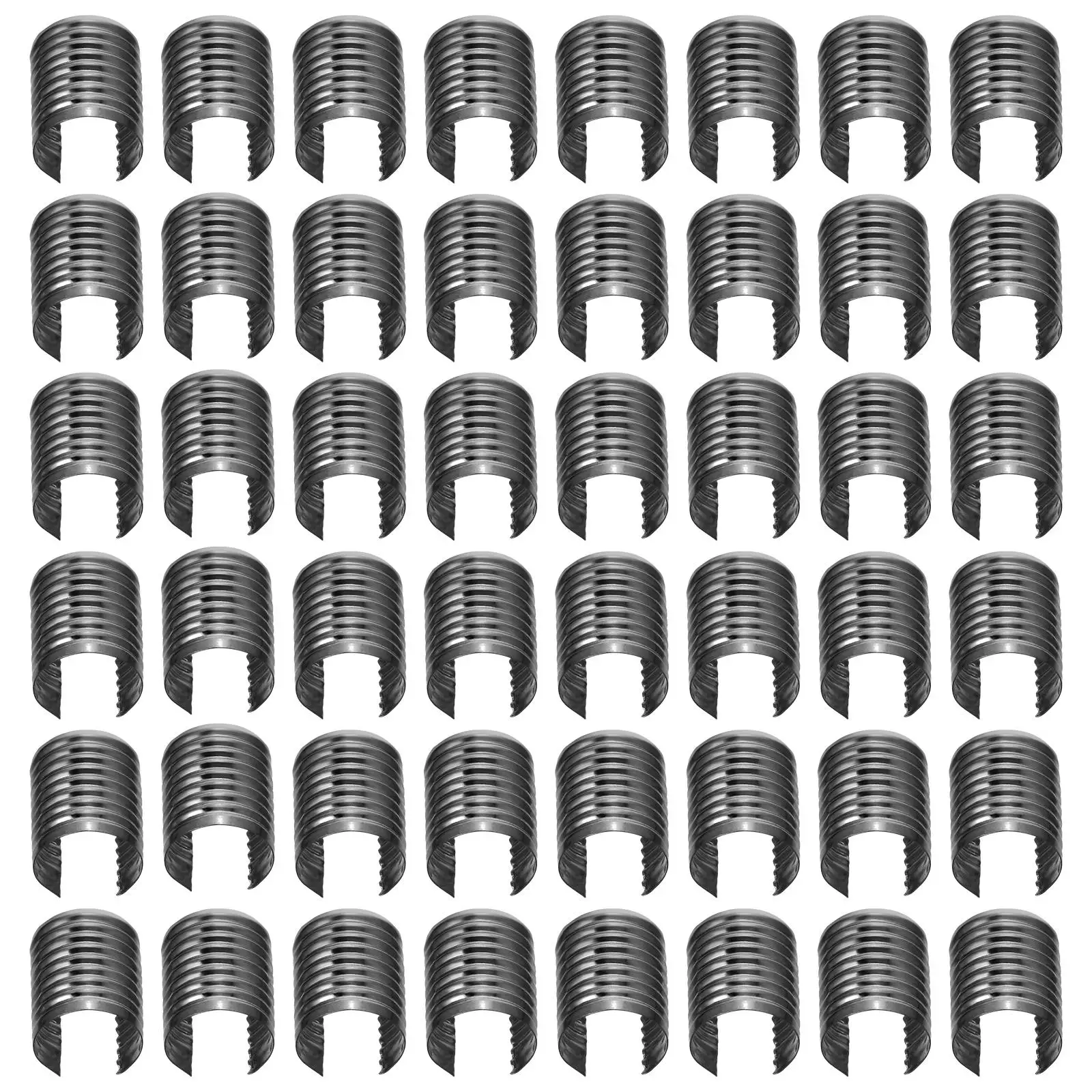 

100 Pcs Iron Tassel Clips Cylindrical Crimps Fastener End Clamps Opening Crimp DIY Accessories Jewelry