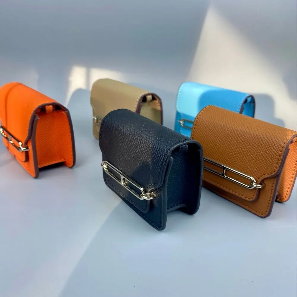 Mini bolso de bolsillo con diseño de nariz de cerdo, dije de bolso desmontable para elementos esenciales, 10 estilos monocromáticos clásicos