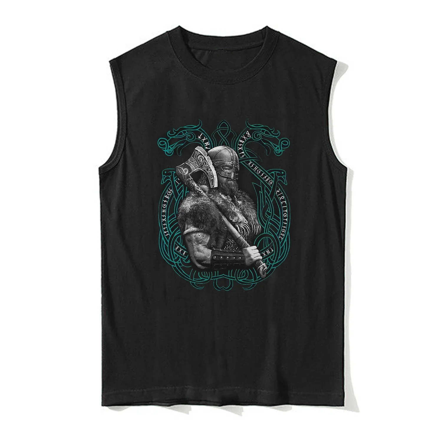 الاسكندنافية أسطورة الشمال ووريورز غارة Tanktop 100% القطن س الرقبة الصيف عادية رجالي تانك القمم أكمام تي شيرت #1