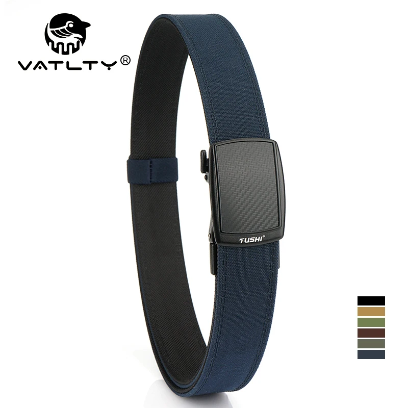 

VATLTY 110 см/120 см мужской ремень для брюк, металлическая автоматическая пряжка, синий военный тактический ремень, прочный нейлоновый жесткий повседневный пояс