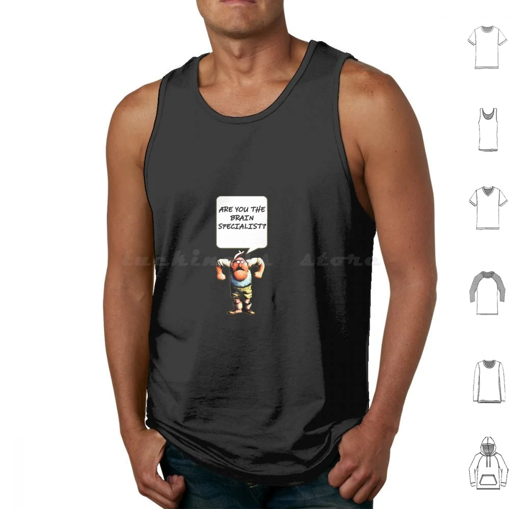 Mr Gumby-Brain Specialist Tank Tops Vest Sleeveless Mr Gumby Gumby Flying Circus Retro Vintage 1960s 1970s British Comedy