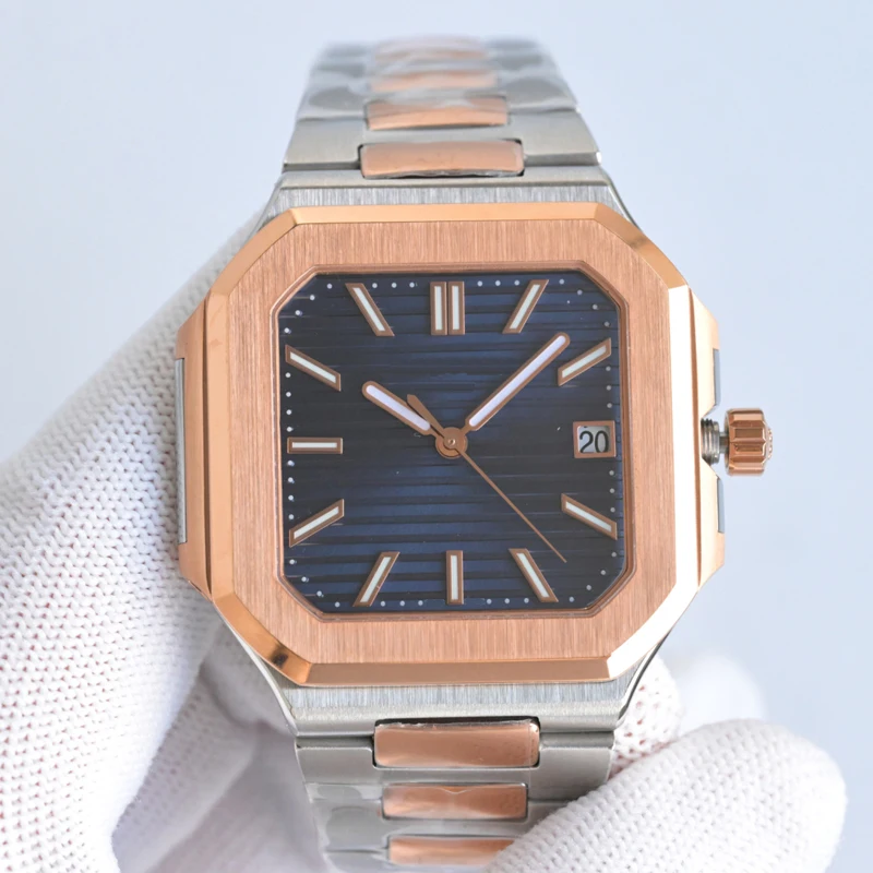 ساعة ميكانيكية ذات علامة تجارية فاخرة لعام 2025 للرجال 904L حركة أوتوماتيكية من الفولاذ المقاوم للصدأ مصنوعة من ملهمة باتيك #1